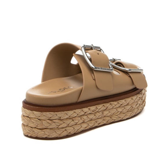NWT J/SLIDES BONNIE Sand Leather Sandal - Picture 3 of 15